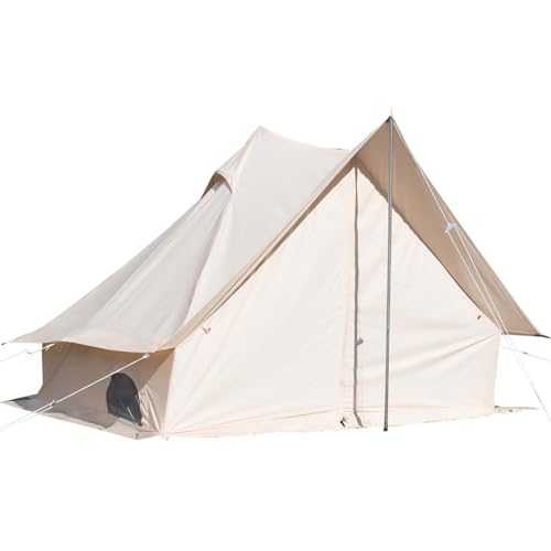 S'more Canvas Glamping Tent, 4 Season Camping Tent for 1-2 Person, Waterproof, Windproof, and Weather Resistant Tent for Car Camping, Outdoor Camping