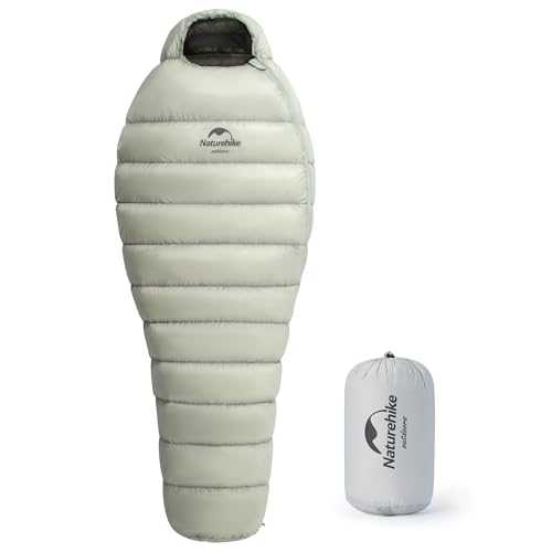 Naturehike Ultralight Down Sleeping Bag 4 Season Mummy Sleeping Bag with 860FP Goose Down for Adults Camping Hiking Outdoor