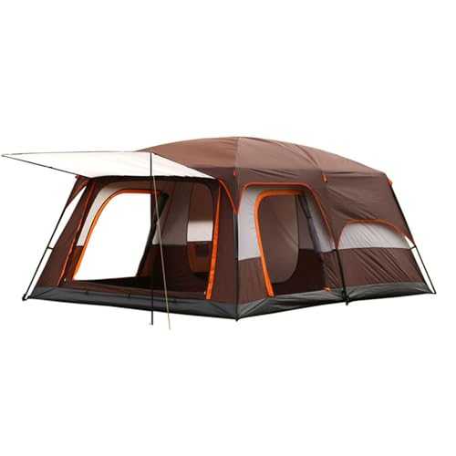 Large Family Camping Tent 8 12 Person Cabin Tent with 2 Rooms Weatherproof Instant Shelter with Rainfly & Carry Bag Ideal for Backpacking Hiking and Car Travel