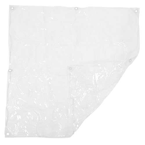 Happyyami 2pcs Folding Awning LED Light Strip Net Tarps Tent Stove Camping UV Clear Tarp Pool Hot Camping Stove Invisible Gazebo White Tarp Shelter Blackout Double Pvc Transparent