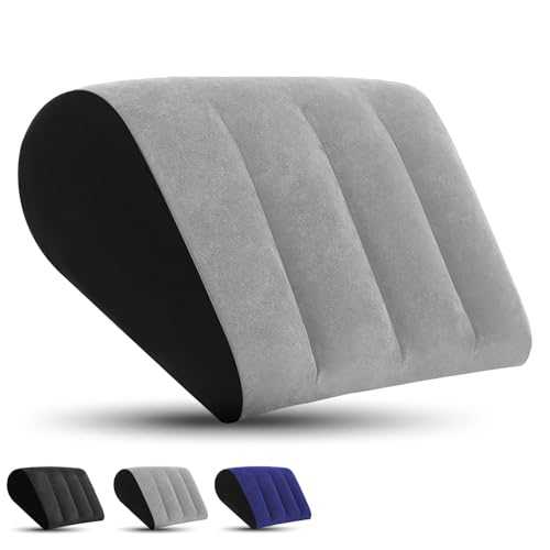 Wedge Cushion Inflatable Camping Cushions – Portable Folding Decorative Pillows, Cushion for Yoga, Sleeping, Travel, Reading Lumbar Cushion for Back Pain and Pressure Relief
