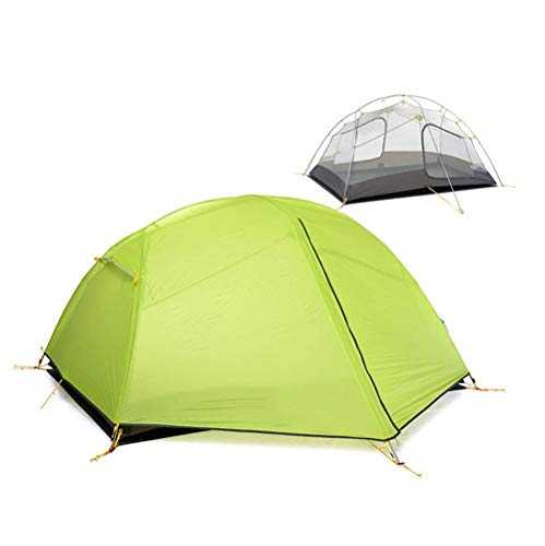 Tent Family Camping Tent 2 Person Portable Tent Waterproof Windproof for Camping Hiking Mountaineering 3 Season Double Layer Dome Tent,Green