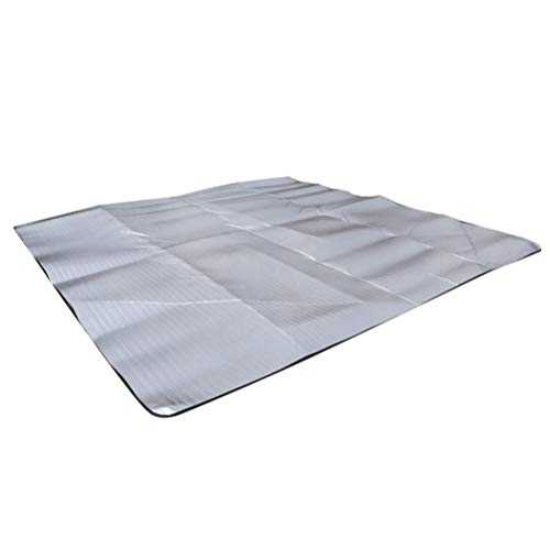 BESPORTBLE Aluminum Foil EVA Pad Outdoor Camping Sleeping Mattress Mat Pad For Camping Picnic (2.5mm 200x120 with Bag)