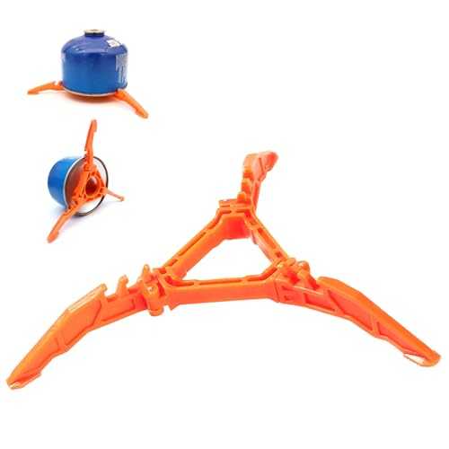 1 PCS orange gas tank stove stand tripod，Foldable gas tank stand，Outdoor stove flat gas tank stand，Gas tank stand，Gas tank support，Suitable for outdoor camping hiking picnic cooking