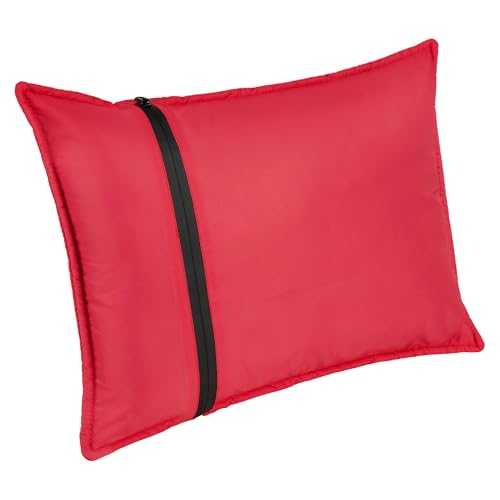 Elan Quest Stuffable Camping Pillow Case/Stuff Sack (Large, Red) - 12 x 17 - Inflatable Camping and Backpacking Pillow - Bring Your Own Stuffing