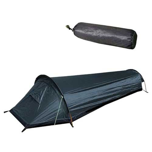 Survival Sleeping Bag - Blanket - Bag, Waterproof Outdoor Equipment For Hiking, Ground Nails, Outer Bag, Accessory Bag, And Guylines Included