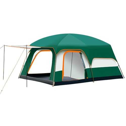 DONGSHUAI Luxury Tents for Camping Large Family Tent with Rooms 4-12 People Waterproof Two-Bedroom And One-Living Room Design,M