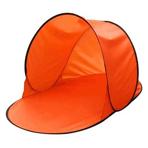 Extra Light Pop Up Beach Tent with Baby Sun Protection for Beach, Garden, and Camping (orange)