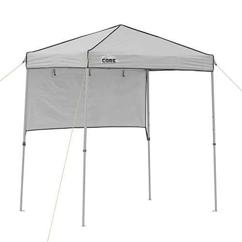 Core Instant Straight Leg Canopy Camping Tent with Adjustable Sun Wall, 6 ft x 4 ft