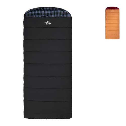 TETON Sports Bridger Canvas Sleeping Bag, 35F, 20F, 0F, 20F Degree Options - Cold Weather Winter All-Season Outdoor Gear, Car & Tent Camping Accessories & Essentials