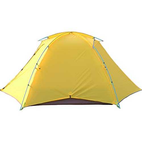 Camping Tent Instant Tent 2 Person Easy Set Up Double Layer Waterproof 3 Season Camping Tent for Outdoor Hiking Fishing Lightweight Easy Set Up (Color : Yellow)