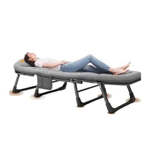 GAOXIONG Folding bed Folding Bed Portable Rollaway Bed, Recliner, Adult Simple Office Nap Bed, Outdoor Camping Recliner Portable Fold Up Bed Portable Folding Camping Cot