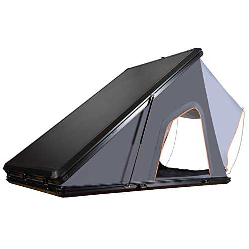 MOLVUS Hard Shell Roof Tent Roof Tent Truck SUV Camping Rooftop Tent with Ladder and Solar Emergency Light, Roof Tent for 3-4 People for Overland SUV, Truck, Vans (Style2)