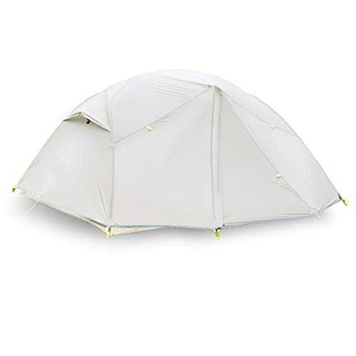 BPHUI Camping Tent Camping Tent 3 Person Ultralight Easy Set Up with Mesh Windows Waterproof Double Layer Instant Tent for Family Hiking Lightweight Easy Set Up (Color : Light Gray)