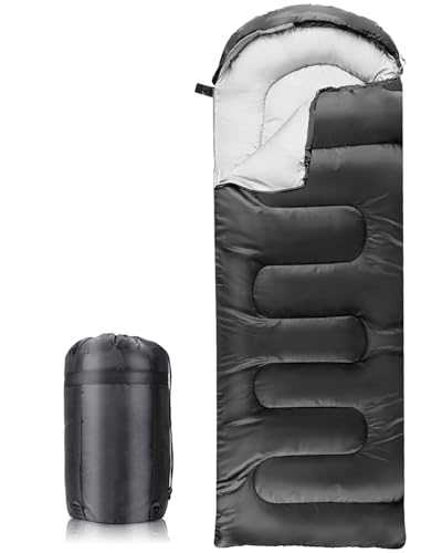 Evolpor 3-4 Season Single Sleeping Bag for Camping Lightweight and Waterproof for Indoor and Outdoor Use,Ultralight Sleeping Bag for Adults Kids and Teens Hiking and Backpacking erson Warm