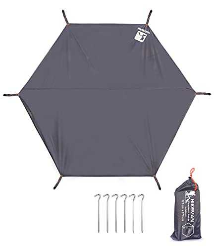 HIKEMAN Camping Tarp Tent Footprint - Multi-Purpose Waterproof Outdoor Groundsheet, Hexagon Ground Covering Mat Tent & Awning Carpet For Camping Hiking Picnic (XL)