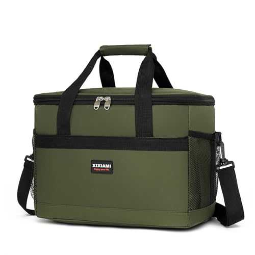 Large Cooler Bag 20L/33L Insulated Picnic Bag Food Storage Bag Cooling Bag Foldable Cool Bag Outdoor Drinks Cooler for Camping/Picnic/Fishing/Beach Party/BBQs