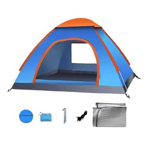 Automatic Tent, Automatic Pop-up Tent - 2-3 Person Automatic Family Tent Waterproof Folding - Camping Equipment Portable Outdoor Sports Supplies for Hiking