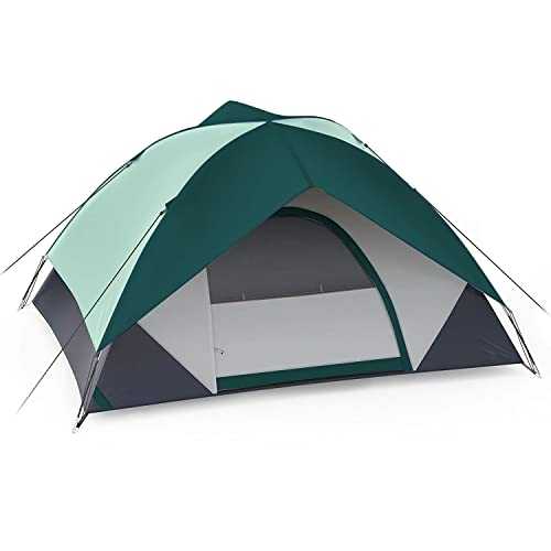 Zyerch Person Camping Tent, Outdoor Family Tent with Removable Rainfly for Backpacking, Hiking, Windproof and Waterproof Dome Tent for Comfortable Trip, Easy Set Up