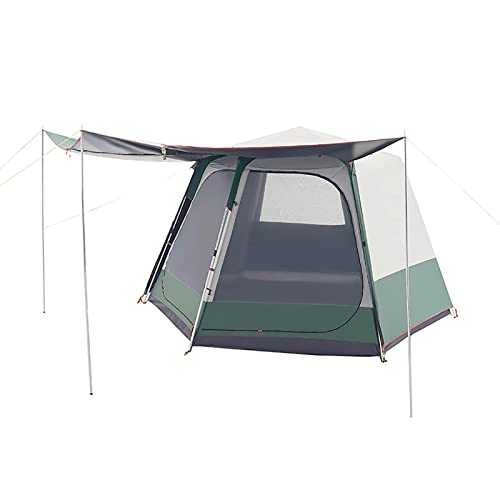 Outdoor Cabin Tent – Hexagon Waterproof,4 Season Outdoor Camping Tent,Made from Premium waterproof fabric w/Reflective Sunblock Roof,Mesh Extra-Wide Doors