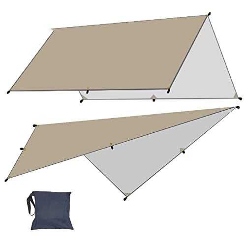 ETZRYSYB Tent Ultralight Tarp Awnings Shelters Shade Sail Sunshade Garden Canopy Waterproof Outdoor Camping Tarp Tourist Travel Sun Shelter(3,3x3m)