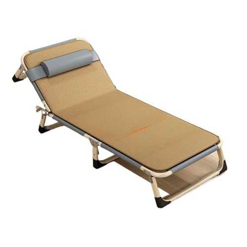 TXLEAPEY Folding Camping Bed Simple Foldin Recliner Outdoor Camping Office Nap Noon Break Camp Bed Camping Cots For Outdoor Travel Fishing Office(Color-9)