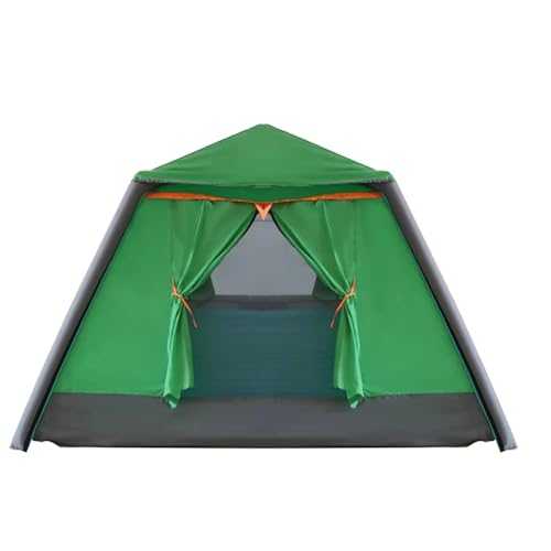 Outdoor Inflatable Tent for Camping, Automatic Waterproof 2 3 4 People Air Inflatable Tent with Air Pump and Carry Bag - Green Foldable House Tents for Fishing, Winter, Summer, and Tourism