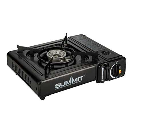 Summit Portable Gas Camping Stove Cooker Single Burner Cooking Hob In Carry Case 1.9Kw (651046)