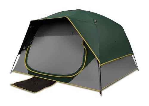 Ice Fishing Tent 4 Person Blackout Camping Tent, Easy Setup Waterproof Family Dome Tent For Camping With Rainfly Shelters(Dark Green 240 * 240 * 155cm)