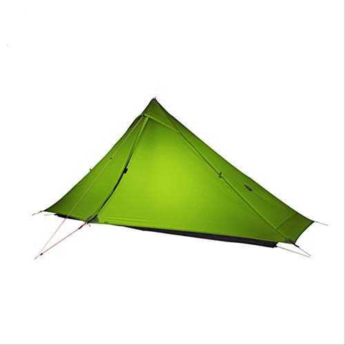 BAJIE tent 1 Pro Tent Oudoor 1 Person 3 Season Professional 20D Silnylon Rodless Tent Ultralight Camping Tent 20D Green