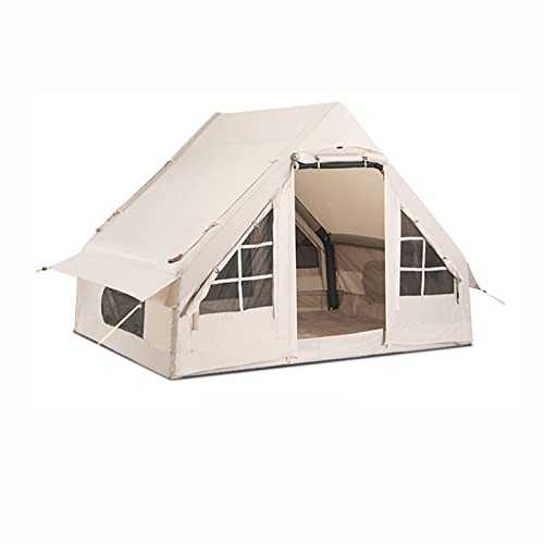 MRKU Inflatable Glamping Tent with Pump,4-6 Person Easy Setup Oxford Tents,Self-Supporting Structure Cabin Tent 4 Season Air Tent