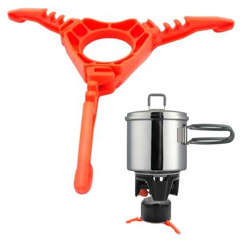 Gas Canister Stand,1 PCS Folding Camping Stove Stand,Foldable Gas Canister Support Gas Tank Stove Stand,Stand for Gas Canister,Gas Tank Holder Gas Canisters Legs for Outdoor Camping Hiking (Orange)