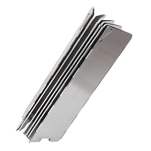 BESTonZON 16Sheets Foldable Windproof Bbq Windscreen Cooking Wind Tool for Outdoor Camping Picnics and Barbecues with Carrying Bag