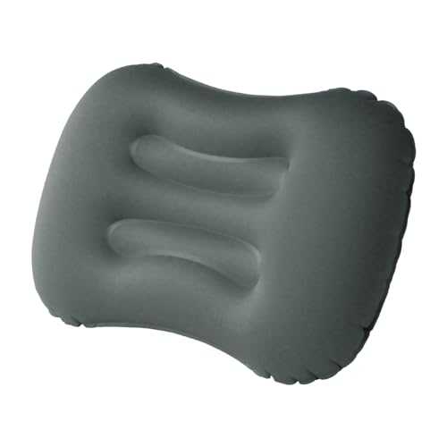 Baiao Ultralight Inflatable Camping Pillow for Adult, Compact Travel Comfortable Ergonomic Blow Up Air Pillow for Camping, Hiking, Beach, Fishing(Dark Grey)