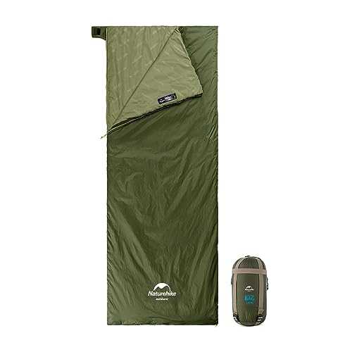 Naturehike Ultralight Sleeping Bag - Envelope Lightweight Portable, Waterproof, Comfort with Compression Sack - Great for 3 Season Traveling, Camping, Hiking