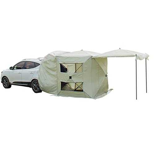 Hot Tent，Winter Tent，Teepee，Car Awning Sun Shelter Camping SUV Rear Tent, Portable Waterproof Roof Top Tent Car Canopy for SUV Minivan Hatchback Camping Outdoor Travel