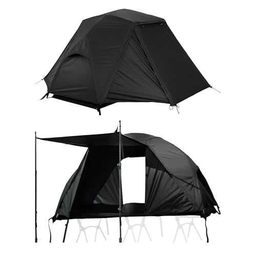 TENPLAY 1-Person Cot Tent Flysheet,Must be Used with Matching Inner Tent, Lightweight,Waterproof, Sun Protection,Nylon, Easy Setup,Expandable Rainfly for Camping, Hiking, Backpacking, Picnics