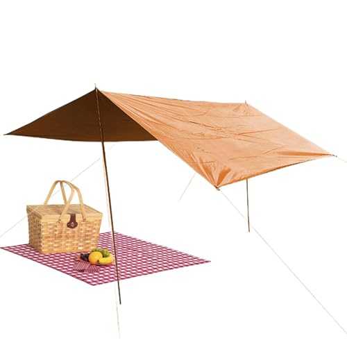 Beach Canopy, Sun Protection for the Beach, Sun Protection Cover for Beach Shade, Windproof and Portable Beach Canopy Tent for Picnics, Fishing, Camping