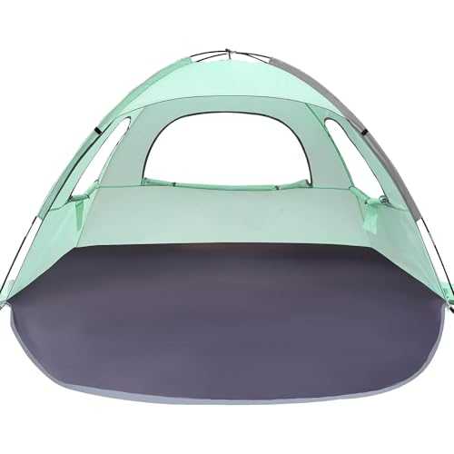 Beach Tent - Outdoor Sunshade, Instant Pop-Up Shelter | UV Protection Beach Canopy, Lightweight Portable Tent for Camping, Fishing, Hiking, Parks & Lakes, Windproof Waterproof Sun Shelter, Easy Setup