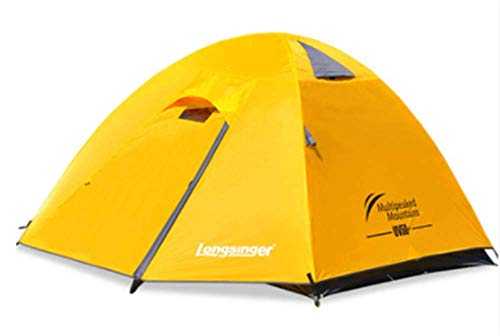 Ultra-Light Three-Man Double-Decker Climbing Tent Orange Outdoors Camping Tent Hiking