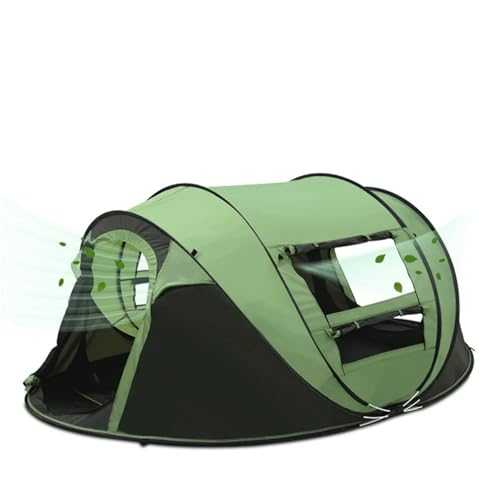 GOXQIT Pop Up Tents 3-4 Person Tents 200 * 280 * 120cm Travel Hiking Waterproof Windproof Instant Automatic Tents Pop up Beach Tent Large Camping Tents Adult Pop Up Tent(Green)