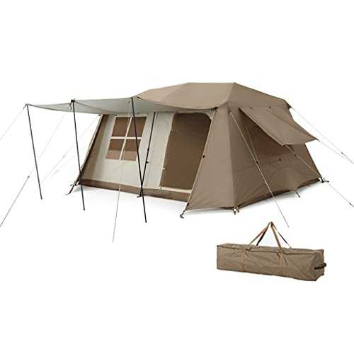 Instant Cabin Tent 6-8 Person, 13㎡ Luxury Waterproof Sunscreen Automatic Tent Outdoor Camping Family Tent with Carry Bag, Easy Setup