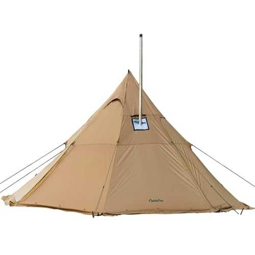 FireHiking Camping Hot Tent 4-8 Person Tipi Tent with Stove Jack for Bushcraft, Cooking and Heating