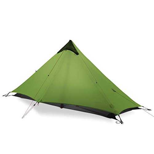 ChengBeautiful Tent 1 Person Outdoor Ultralight Camping Tent 3 Season Rodless Tent (Color : Green, Size : 210x95cm)