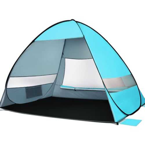 HEMOTON Pop-up Tent for Camping Quick Assembly Beach Tent Uv Protection Portable Lightweight