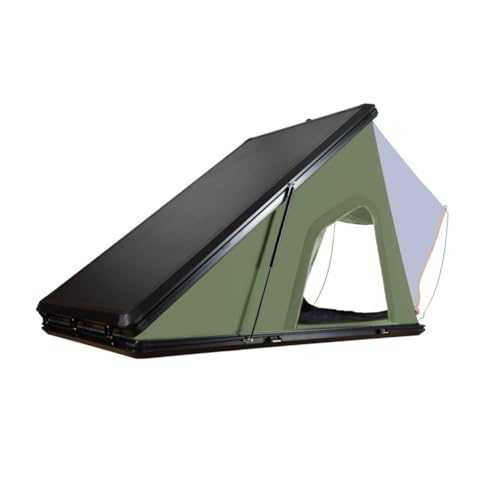 Triangular Car Rooftop Tents, Hard Shell Tents for AUV, Folding Road Travel Tent, Outdoor Camping Fast Opening Tents for 3 People, Mini Van SUV Roof Top Tent, Weatherproof Fabric