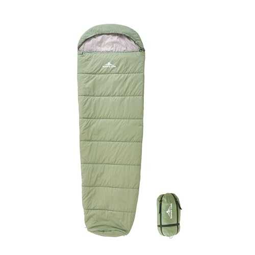 Nature Link Lightweight Mummy Sleeping Bag, Nylon Shell and Lining, Waterproof, Roomy Mummy Sleeping Bag, Great for 3-4 Season Outdoor Backpacking, Hiking, Camping, for Adults and Kids