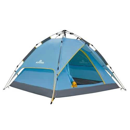 Camping Tent Automatic 3/4 Person Instant Tent Pop Up Ultralight Dome Tent 4 Seasons Waterproof & Windproof Camping Tent with Removable Outer Tarpaulin, Double Layers