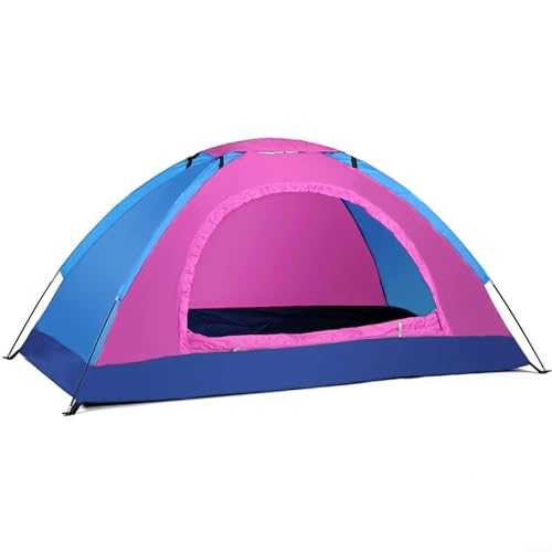 1/2 Man Outdoor Ultralight Camping Tent, Portable Waterproof Double-door Camping Tent, For Backpacking, Hiking, And Outings(1 person Pink)