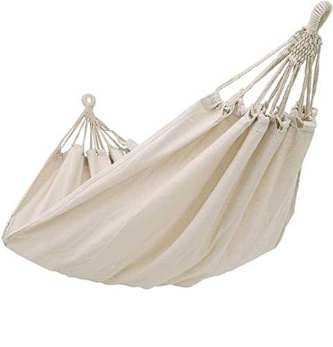 Swinging Hammock Camping Hammock Double Outdoor Rollover Prevention Camping Canvas Fabric Hanging Swing For Patio Hiking Travel Tree Hammocks